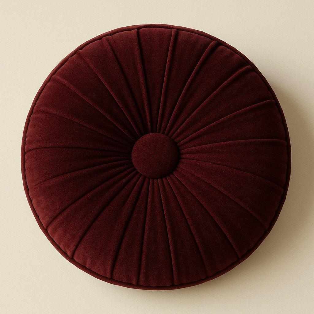 Round Pleated Pillow — complete bedding design